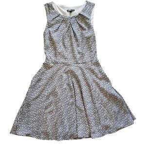 Express Black White Geo Print Skater Dress Size 4